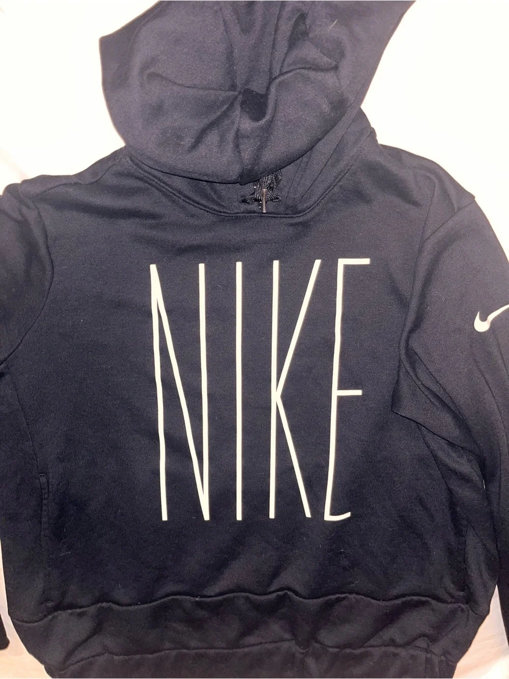 Women’s Black Hoodie with Vertical NIKE Logo